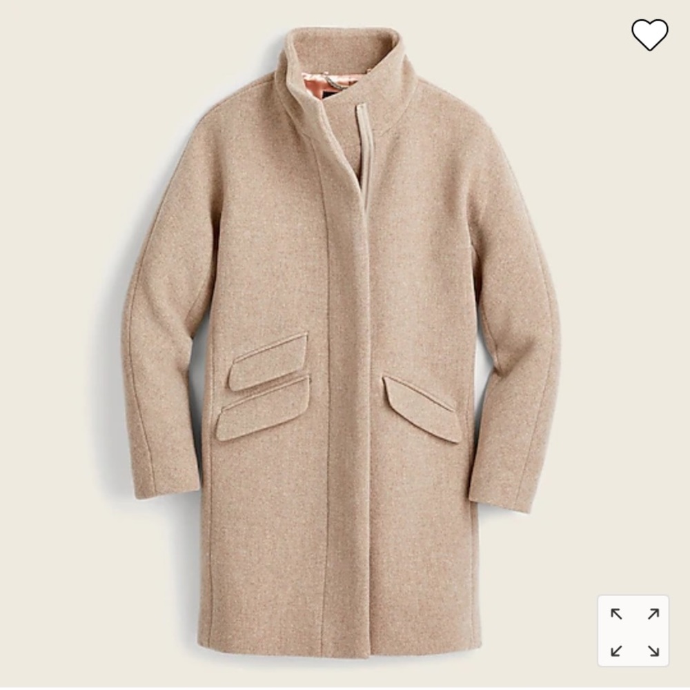 J Crew Petite Stadium Cloth-Wool Cocoon Coat